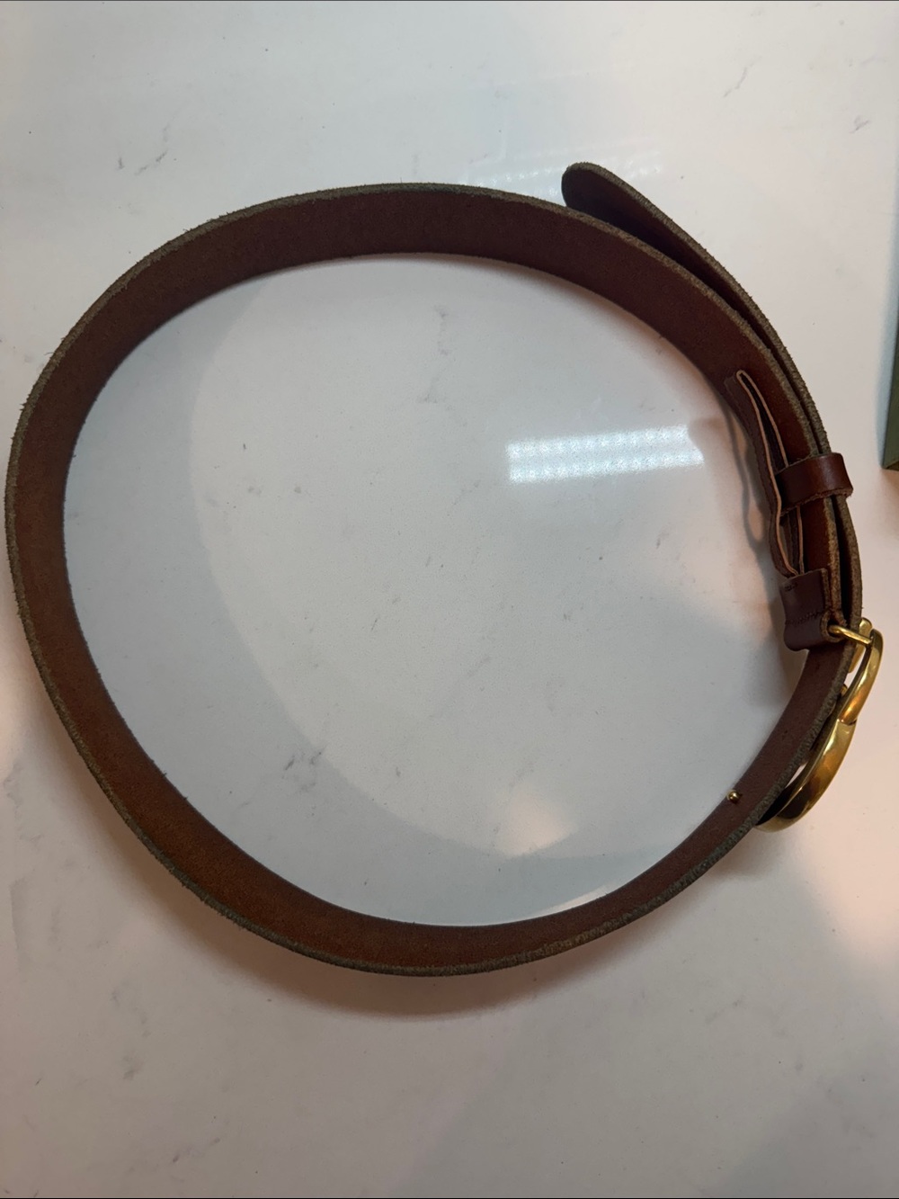 Gucci Brown Leather Belt with Gold Double G Buckle - Picture 10 of 14